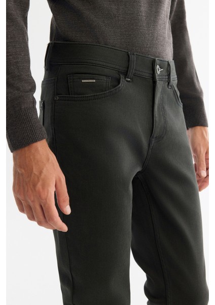 Erkek Haki Eskitme Yıkamalı Esnek Berlin Slim Fit Jean Pantolon A42Y3533 fırsatları