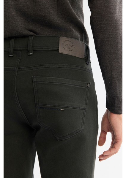 Erkek Haki Eskitme Yıkamalı Esnek Berlin Slim Fit Jean Pantolon A42Y3533 indirimleri