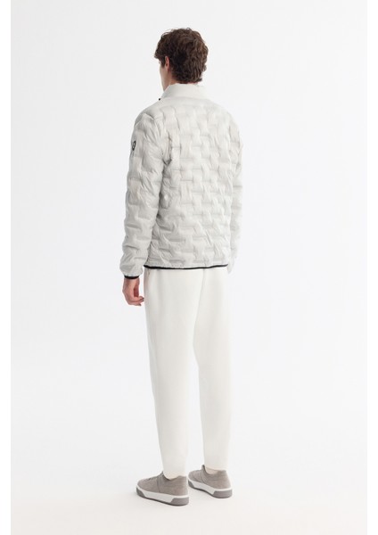 Erkek Gri Dik Yaka Su İtici Rüzgar Geçirmez Şişme Hafif Comfort Fit Mont A42Y6154 fırsatları