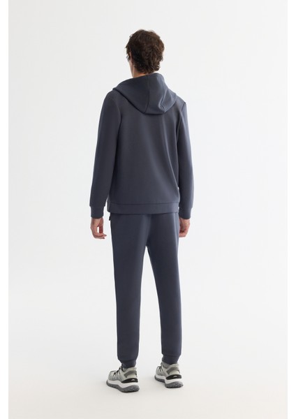 Erkek Antrasit Kapüşonlu İnterlok Kumaş Fermuarlı Basic Regular Fit Sweatshirt B001102 indirimleri