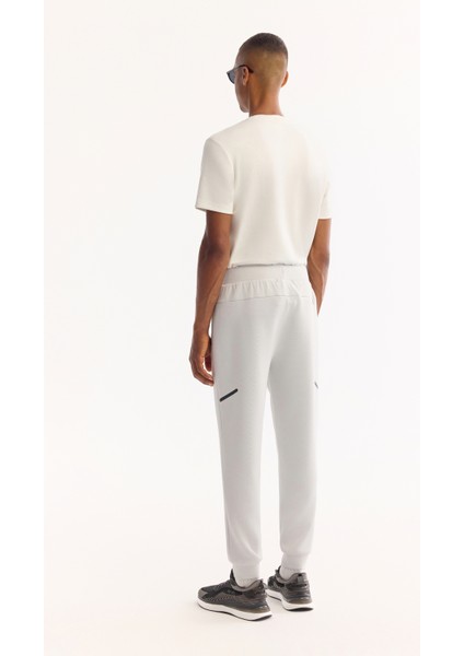 Erkek Açık Gri Beli Lastikli Bağcıklı Bi-Stretch Regular Fit Eşofman Altı A52Y3416