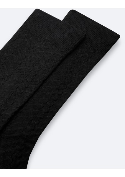 Erkek Siyah Dokulu Bambu Soket Çorap A42y8512 modelleri