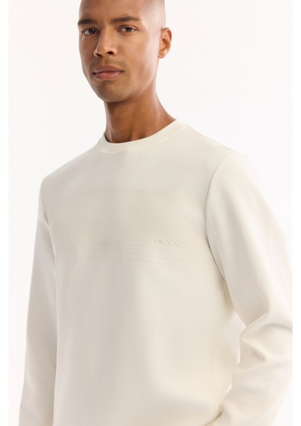 Erkek Siyah Bisiklet Yaka Pamuklu Bi-Stretch Baskılı Regular Fit Sweatshirt A52Y1215 fiyatları