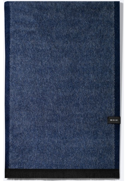 Erkek Lacivert Viskon Karışımlı Püsküllü Desenli Şal A42y9400 fiyatları