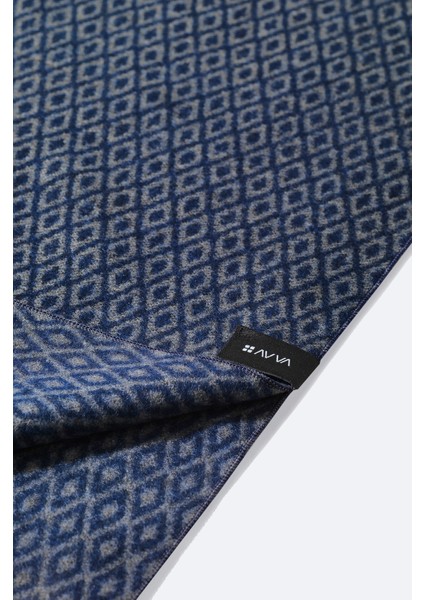 Erkek Lacivert Viskon Karışımlı Püsküllü Desenli Şal A42y9401 modelleri