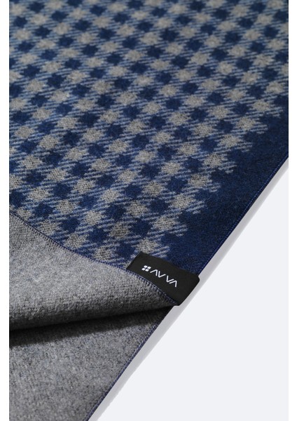 Erkek Lacivert Viskon Karışımlı Püsküllü Desenli Şal A42y9407 modelleri