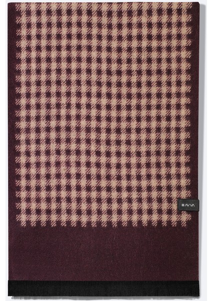 Erkek Bordo Viskon Karışımlı Püsküllü Desenli Şal A42y9407 fiyatları