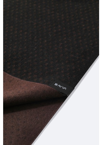 Erkek Siyah-kahverengi Viskon Karışımlı Püsküllü Desenli Şal A42y9405 modelleri