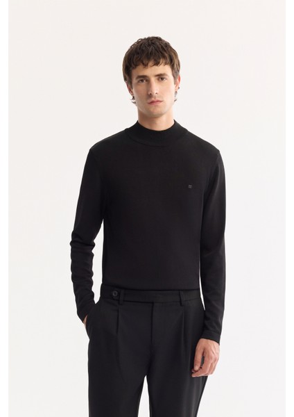 Erkek Siyah Klasik Bel Yün Karışımlı Soft Touch Carrot Fit Pantolon A52Y3012 modelleri