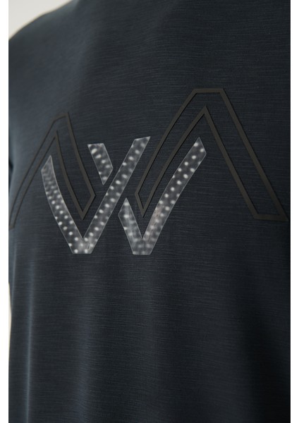 Erkek Antrasit Bisiklet Yaka Baskılı Soft Touch Regular Fit T-shirt A41y1131 indirimleri