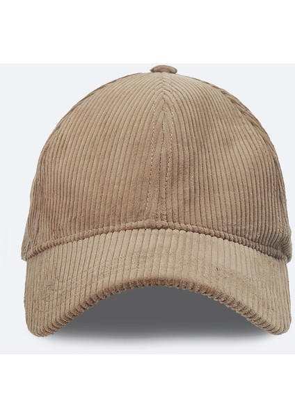Erkek Vizon %100 Pamuk Fitilli Kadife Spor Şapkası A42Y9283