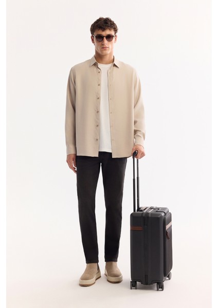 Erkek Taş Düğmeli Yaka Soft Touch Comfort Fit Gömlek A52Y2064