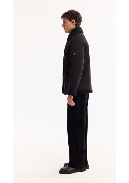 Erkek Siyah Kürklü Yaka Napa Comfort Fit Mont A52Y6055 fırsatları