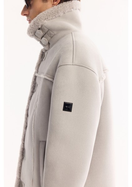 Erkek Gri Kürklü Yaka Napa Comfort Fit Mont A52Y6055 indirimleri