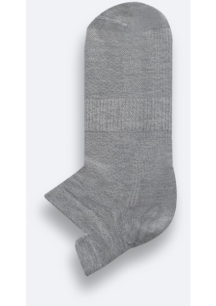 Erkek Gri Bambu Patik Çorap B008530