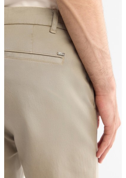 Erkek Vizon Yanı Lastikli Yumuşak Tuşeli Duble Paça Slim Fit Pantolon A42Y3007 indirimleri