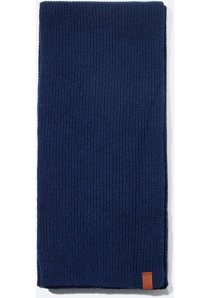 Erkek Lacivert Yün Karışımlı Fitilli Atkı B009400 fiyatları