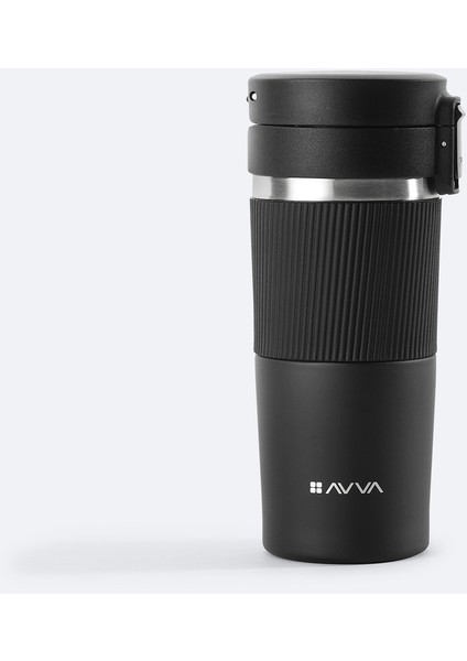 Erkek Siyah Paslanmaz %100 Çelik Termos 400 ML B009902