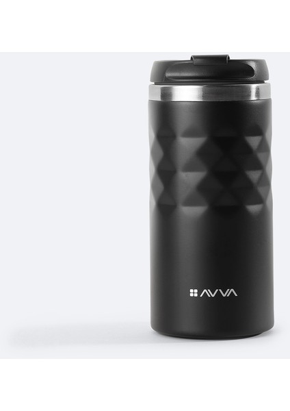 Erkek Siyah Paslanmaz %100 Çelik Termos 300 ML B009901