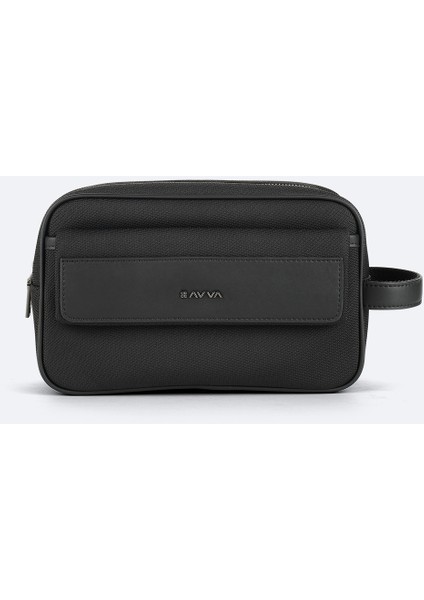 Erkek Siyah Çift Fermuarlı El Çantası A52Y9103