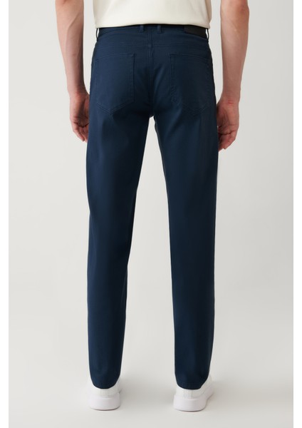 Erkek Lacivert Klasik Bel 5 Cep Slim Fit Pantolon A41Y3071 fırsatları