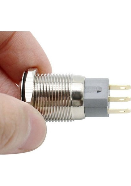 16MM Metal Panel Montaj Düz Kafa Latch Buton No Nc Dc 6A 12V Ac 3A 250V IP67 Su Geçirmez Düğme fiyatları