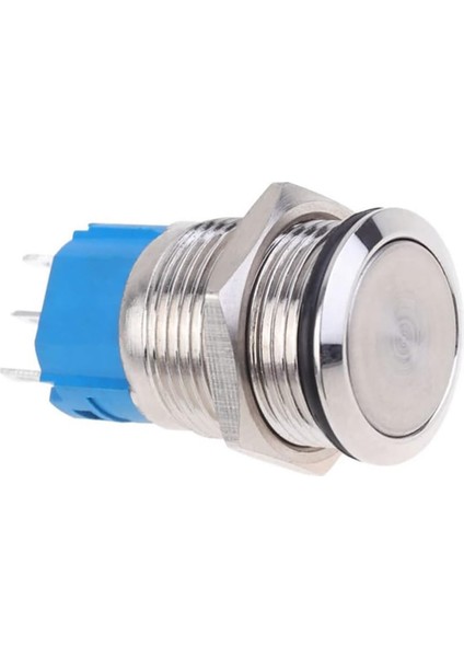 16MM Metal Panel Montaj Düz Kafa Latch Buton No Nc Dc 6A 12V Ac 3A 250V IP67 Su Geçirmez Düğme indirimleri