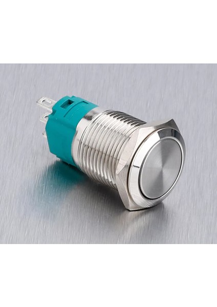 16MM Metal Panel Montaj Düz Kafa Latch Buton No Nc Dc 6A 12V Ac 3A 250V IP67 Su Geçirmez Düğme