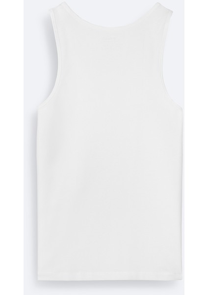 Erkek Beyaz Pamuklu Basic Regular Fit Atlet B009540 fiyatları