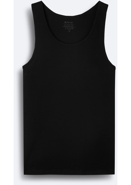 Erkek Siyah Pamuklu Basic Regular Fit Atlet B009540