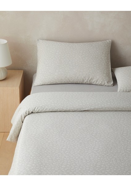 Lush Leopard Jakarlı Çift Kişilik Nevresim Takımı 200X220 cm Bej fiyatları