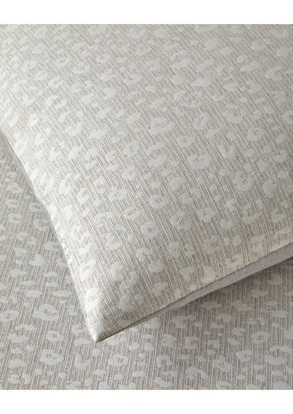 Lush Leopard Jakarlı Çift Kişilik Nevresim Takımı 200X220 cm Bej fırsatları
