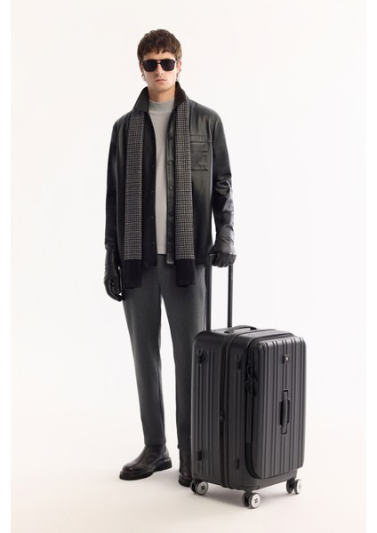 Erkek Siyah Klasik Yaka Suni Deri Comfort Fit Gömlek Ceket A52Y6000