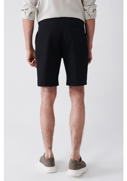 Erkek Siyah Esnek Patara Chino Kanvas Relaxed Fit Şort B003730 indirimleri