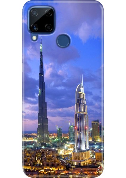 Realme C15 Kılıf Desenli Silikon Renkli Tpu Uv Dubai