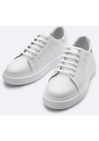 Erkek Beyaz %100 Deri Esnek Taban Hafif Casual Ayakkabı B008000 fiyatları