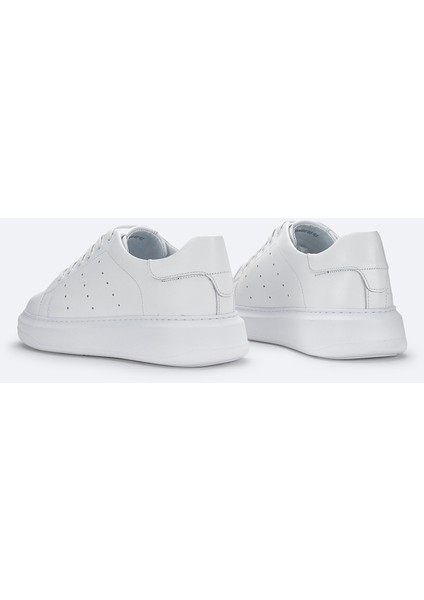 Erkek Beyaz %100 Deri Esnek Taban Hafif Casual Ayakkabı B008000 fırsatları