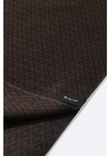 Erkek Kahverengi Viskon Karışımlı Püsküllü Desenli Şal A42y9402 modelleri