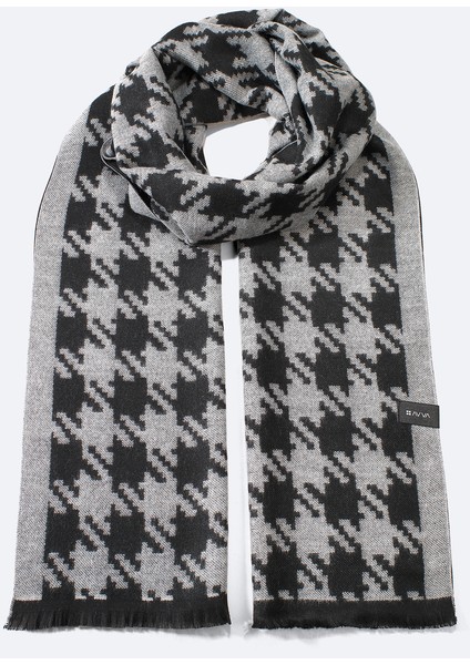 Erkek Siyah Desenli Şal A32Y9411