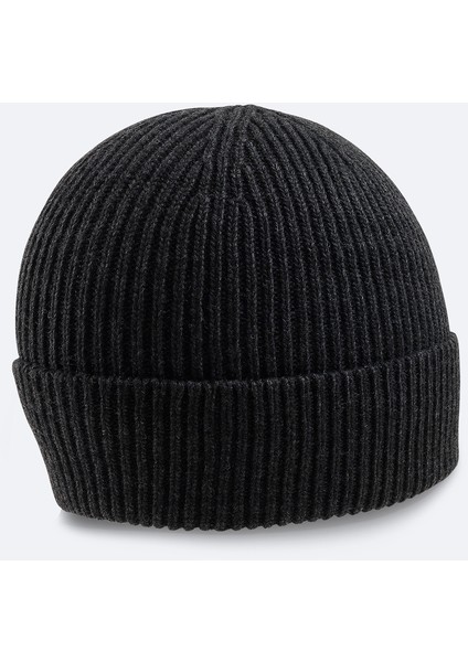 Erkek Antrasit Yün Karışımlı Logolu Fitilli Bere B009200 fiyatları