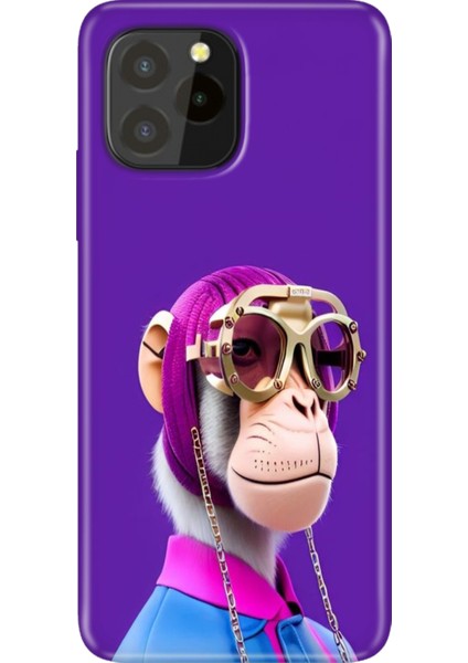 Oukitel C21 Pro / Plus Uyumlu Kılıf Desenli Silikon Renkli Tpu Uv Monkey