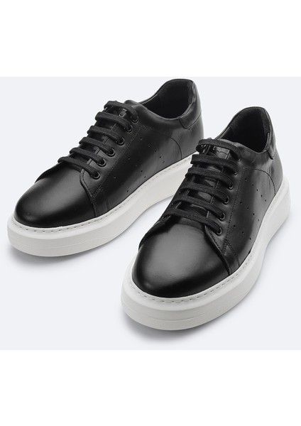 Erkek Siyah %100 Deri Esnek Taban Hafif Casual Ayakkabı B008000 fiyatları