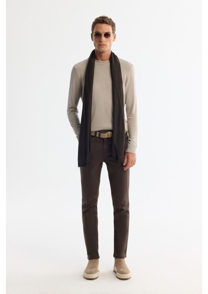 Erkek Vizon Bisiklet Yaka Viskon Viskon Karışımlı Basic Triko Regular Fit Kazak B005021 indirimleri