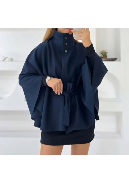 Kuşaklı Kaşe Kumaş Panço fırsatları