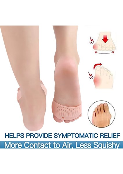 Yumuşak Silikon,morton Nörama ve Metatarsal Destekli,rahatlatıcı, Parmak Duruş Düzeltici(1 Çift)