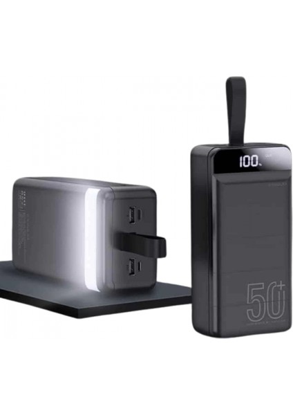 Powerbank 50.000 Mah Dijital Göstergeli Taşınabilir 4 Portlu Hızlı Powerbank indirimleri