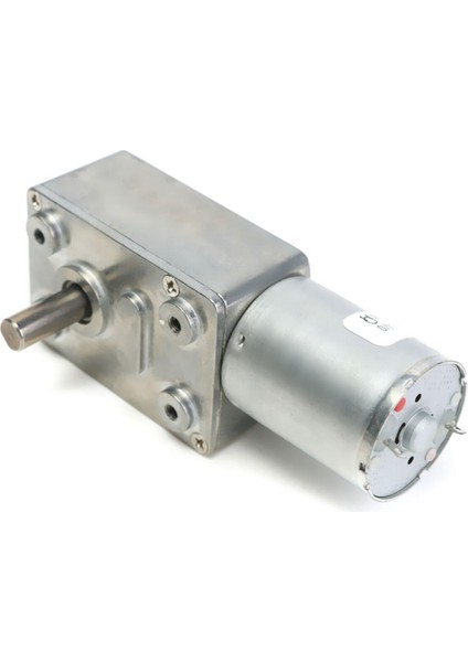 JGY370 Dc 12V 90 Rpm Redüktörlü Dc Motor 2 Yönde Dönme L Tip 0.5kg.cm Yüksek Tork Metal Dişli