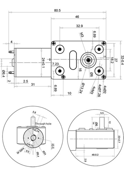 JGY370 Dc 12V 90 Rpm Redüktörlü Dc Motor 2 Yönde Dönme L Tip 0.5kg.cm Yüksek Tork Metal Dişli