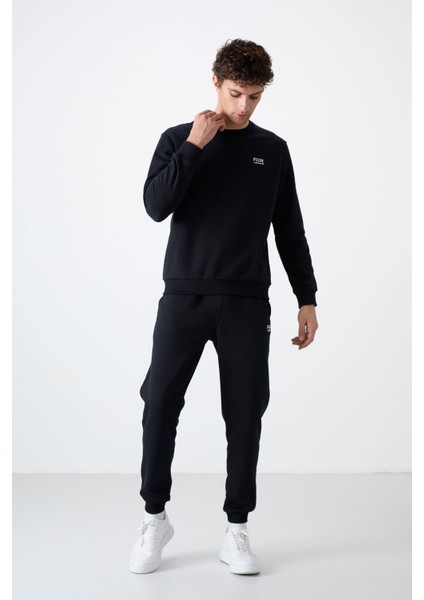 Andy Lacivert Şardonlu Erkek Eşofman Takım - 85190