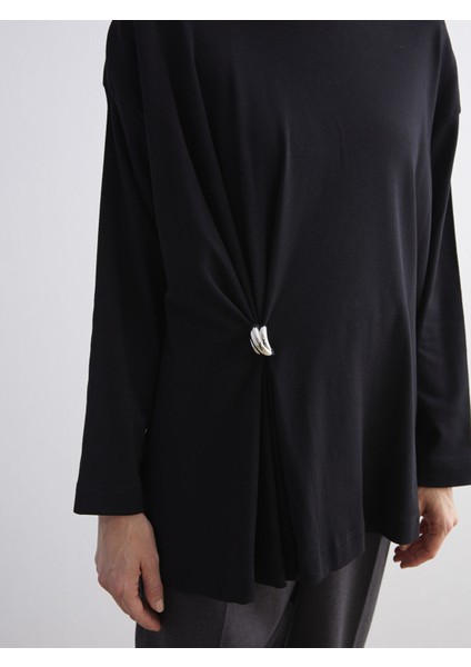 Yeni Sezon Bisiklet Yaka Büzgülü Kadın Tunik modelleri